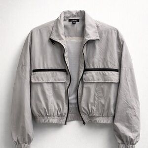 Light Gray Bomber Jacket